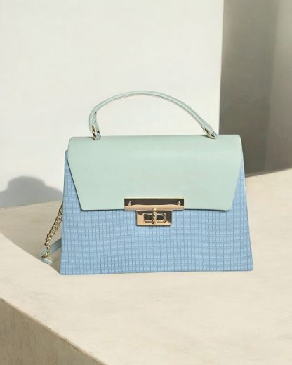 Bolso caja amelia azul milano