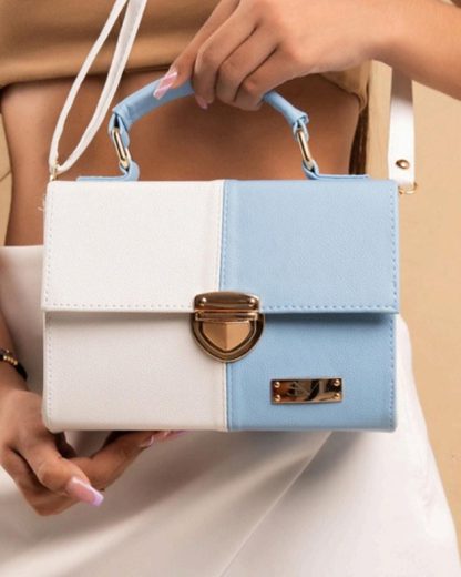 Bolso baul azul celeste