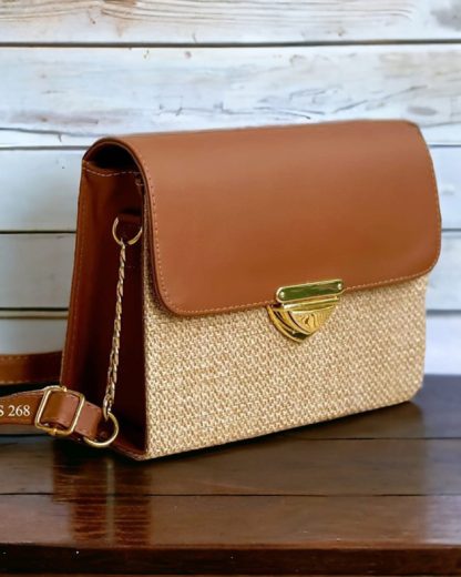 Bolso caja yute artesanal tabaco